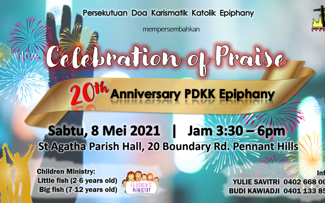 [Update 7/5/21: POSTPONED] PDKK Epiphany: 20th Anniversary Celebration of Praise