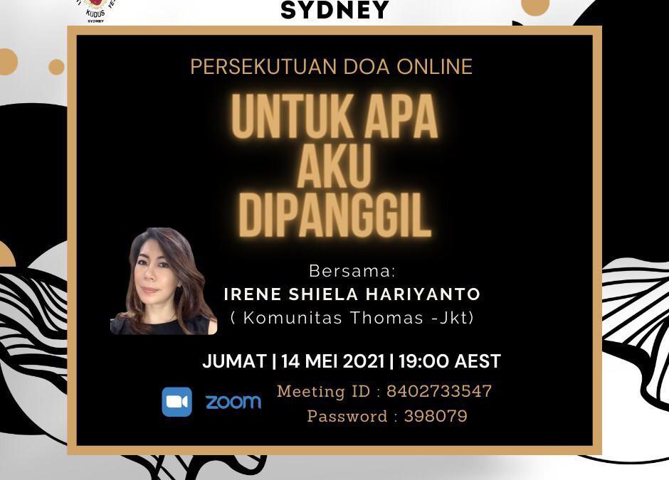 PDKK-HKY Sydney: Pelayananan Online Hari Jumat, 14 Mei 2021