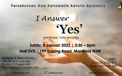 PDKK Epiphany: Persekutuan Doa pada hari Sabtu, 8 Januari 2021