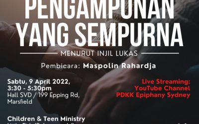 PDKK Epiphany: Persekutuan Doa pada hari Sabtu, 9 April 2021